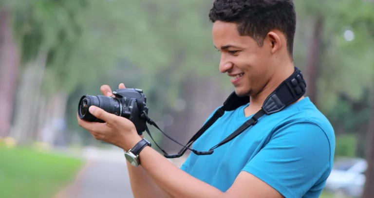 a beginner using a digital camera