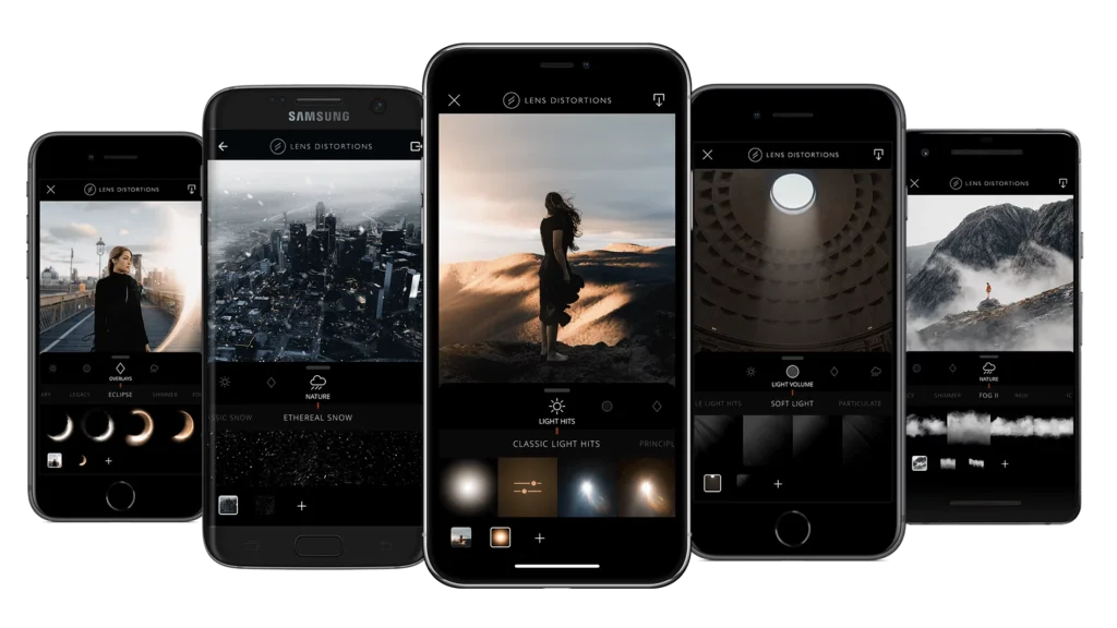 sample photos created with different mobile photography apps