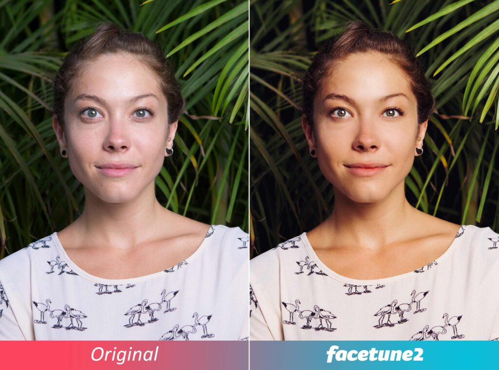 Portrait retouching example with Facetune2
