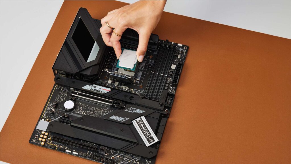 Installing the CPU and RAM on the Motherboard