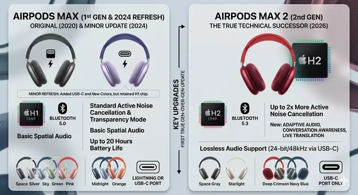 AirPod Max2 vs AirPod MAx