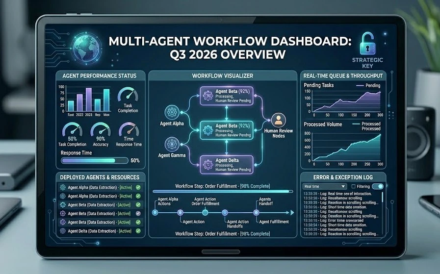 Real-world AI agent workflow dashboard example for agentic AI business automation