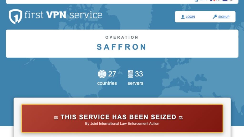 First VPN takedown