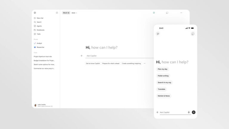 Microsoft Copilot redesign