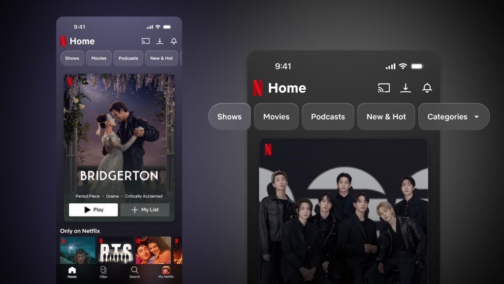 Netflix mobile app redesign